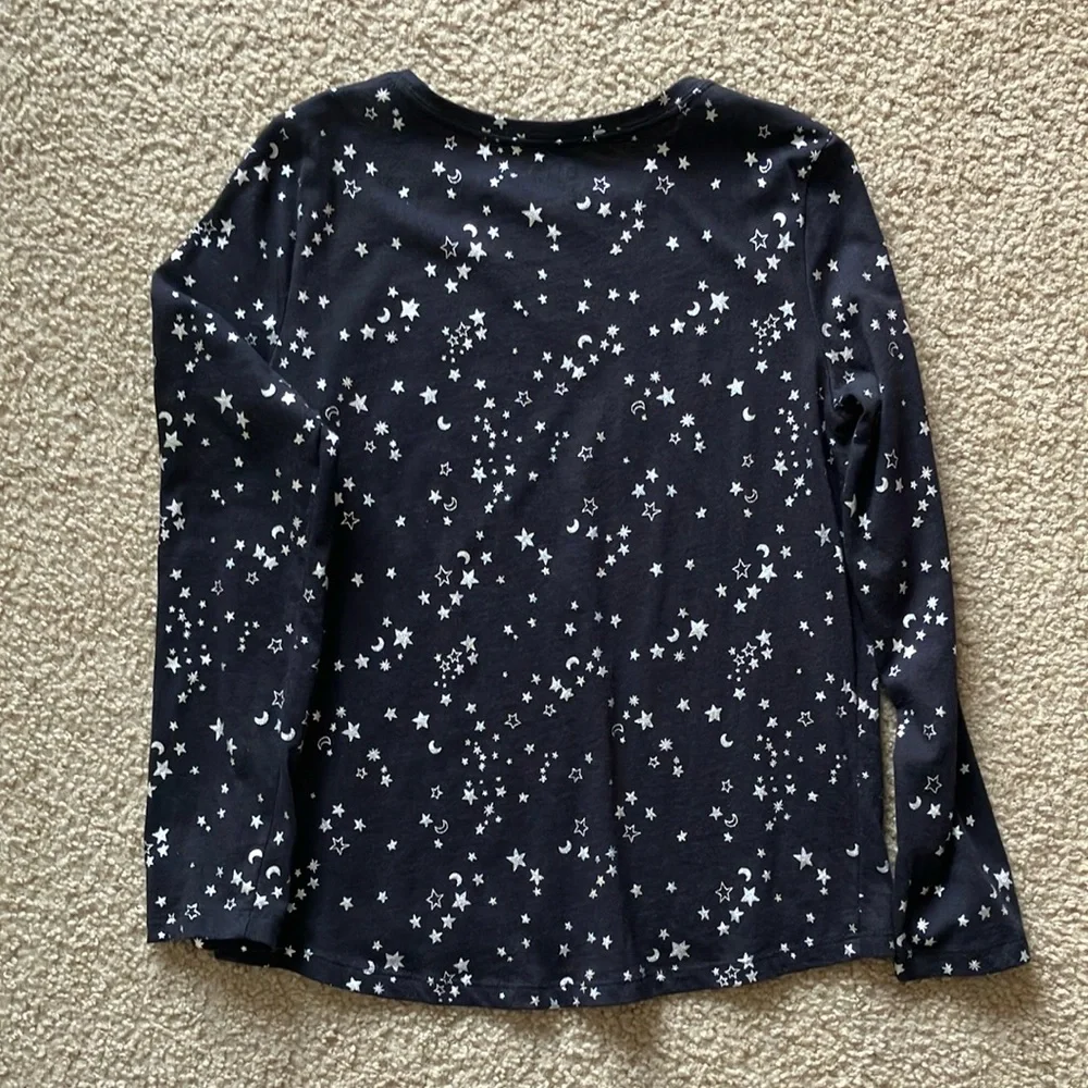 Old Navy Kids Black with Silver Star Print Shirt